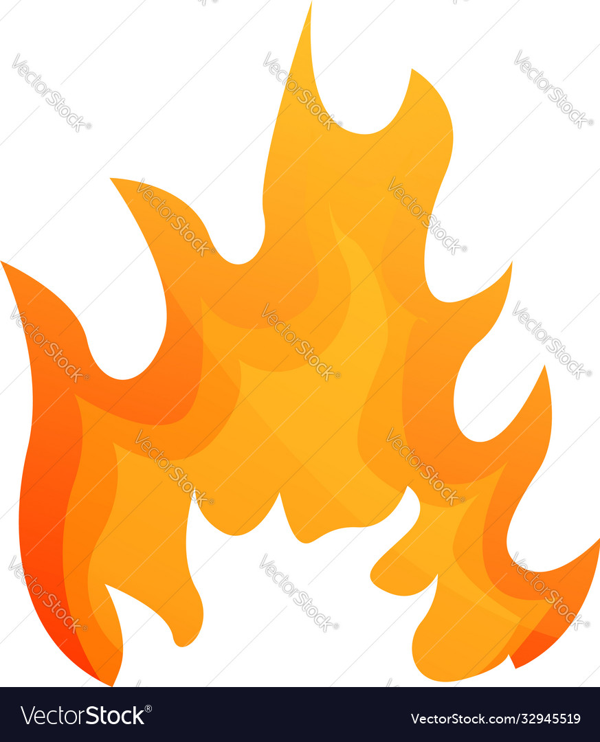 Warm flame icon cartoon style Royalty Free Vector Image