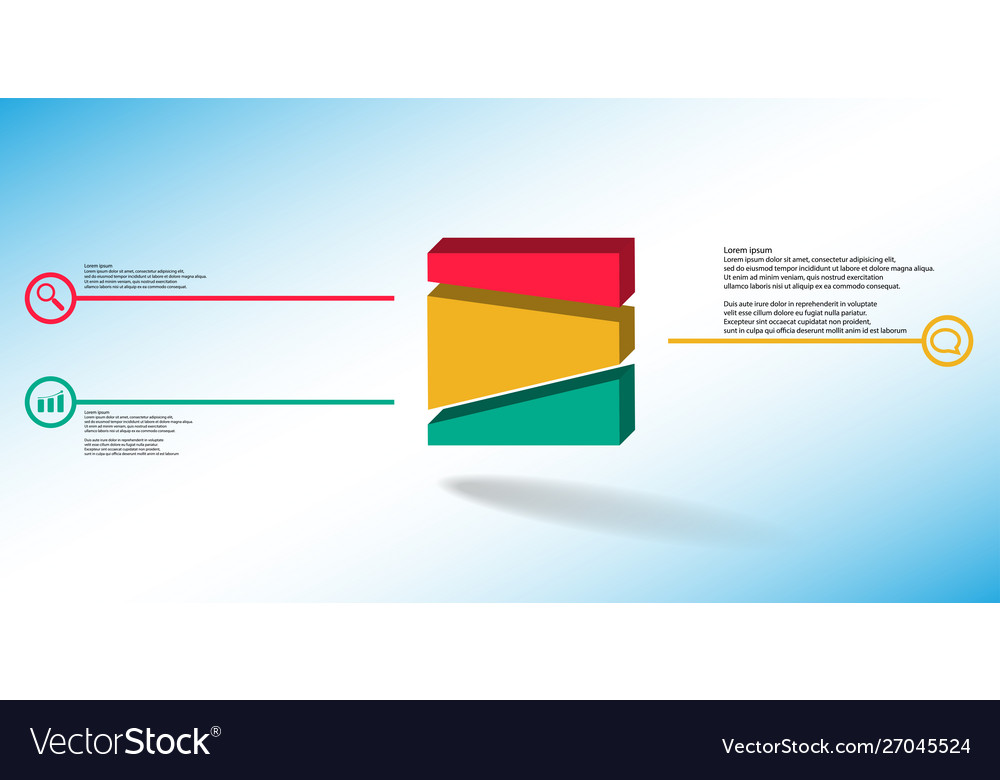 3d infographic template with embossed cube vector image 3d infographic template with embossed cube