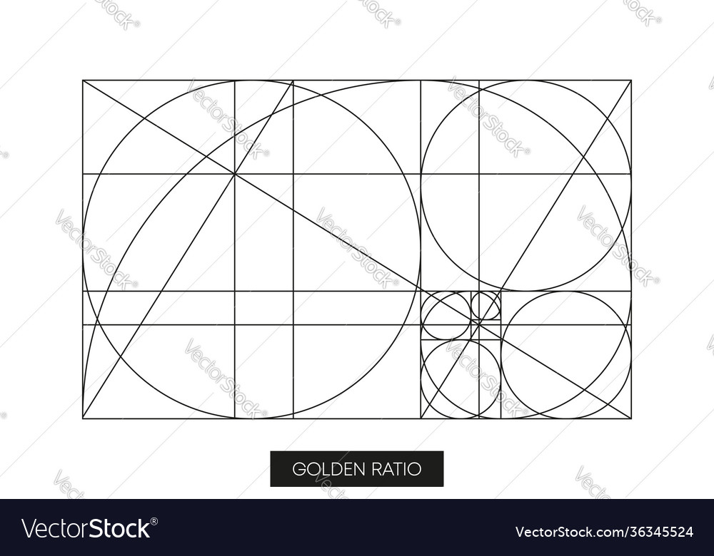 Abstract pattern on light backdrop golden ration vector image Abstract pattern on light backdrop golden ration