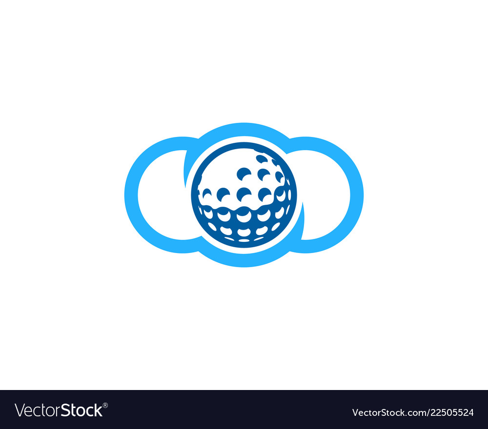 Cloud golf logo icon design