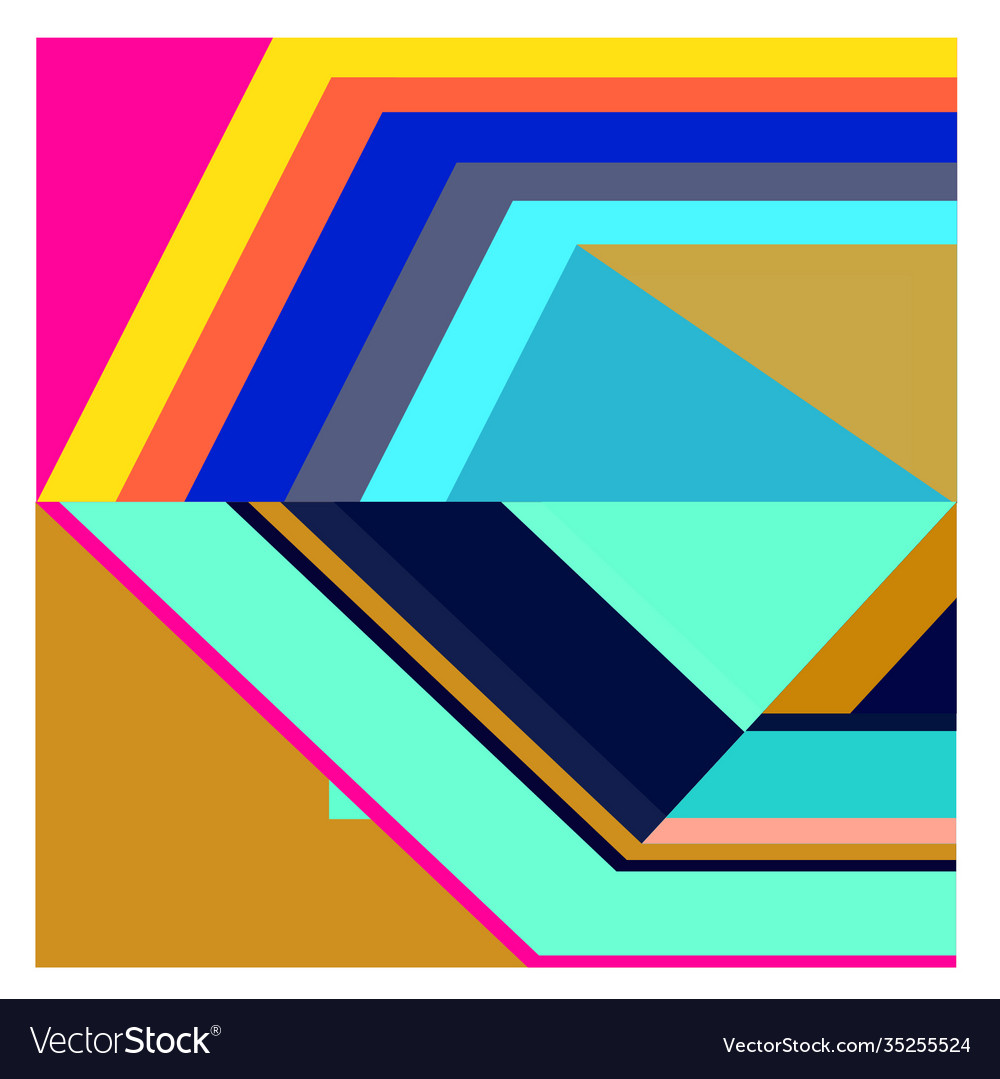 Colorful geometric and curve background pattern