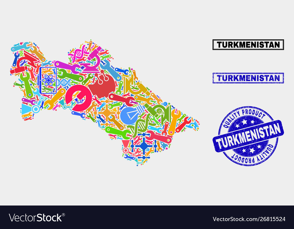 Zusammensetzung industrielle turkmenistan Karte