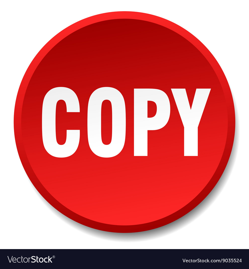 Copy red round flat isolated push button