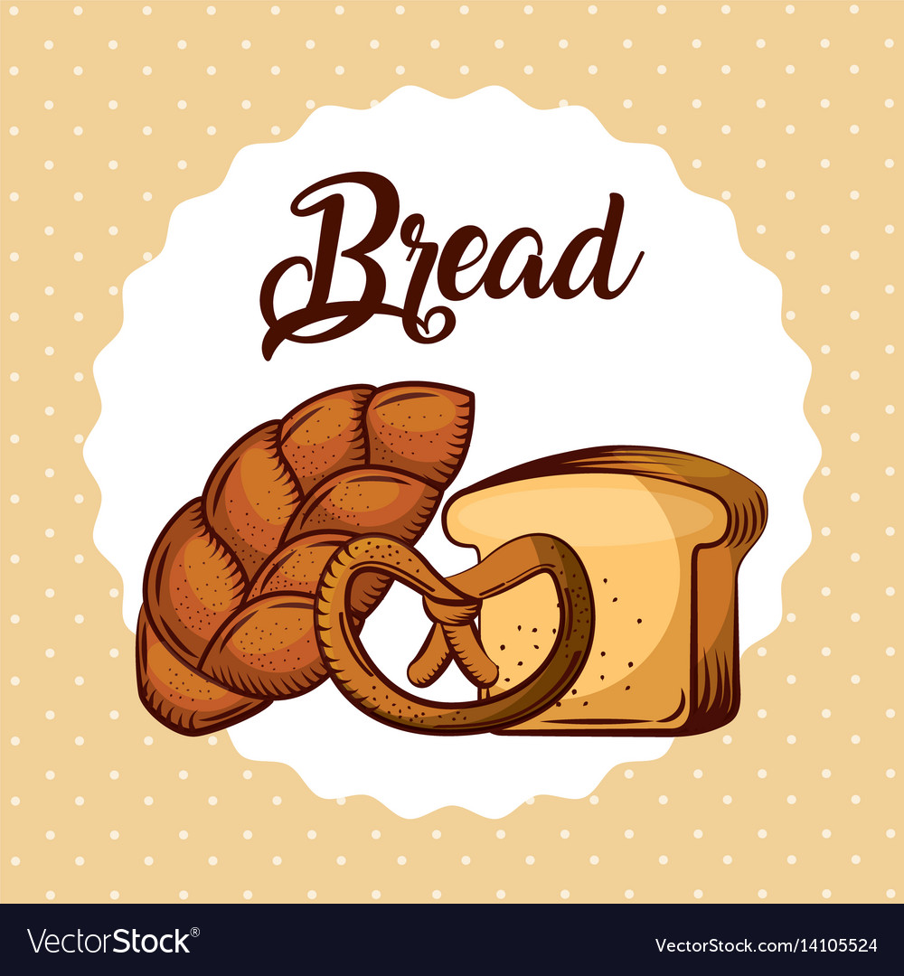 Delicious bread bakery shop Royalty Free Vector Image