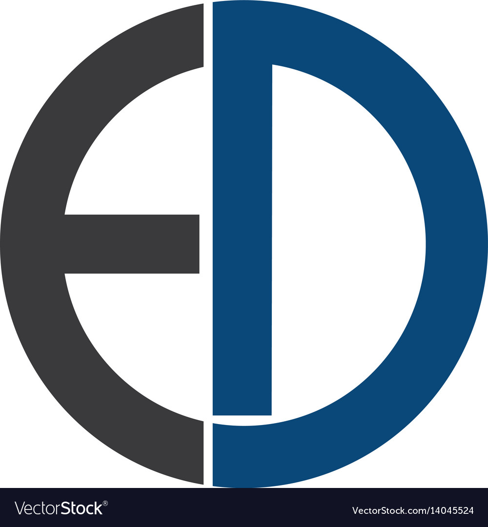 Ed Letters Business Logo Royalty Free Vector Image