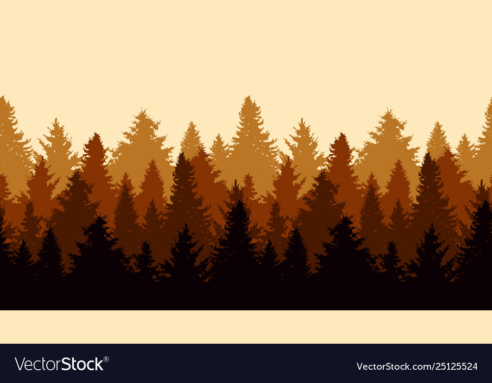 Fir trees seamless pattern vector image Fir trees seamless pattern