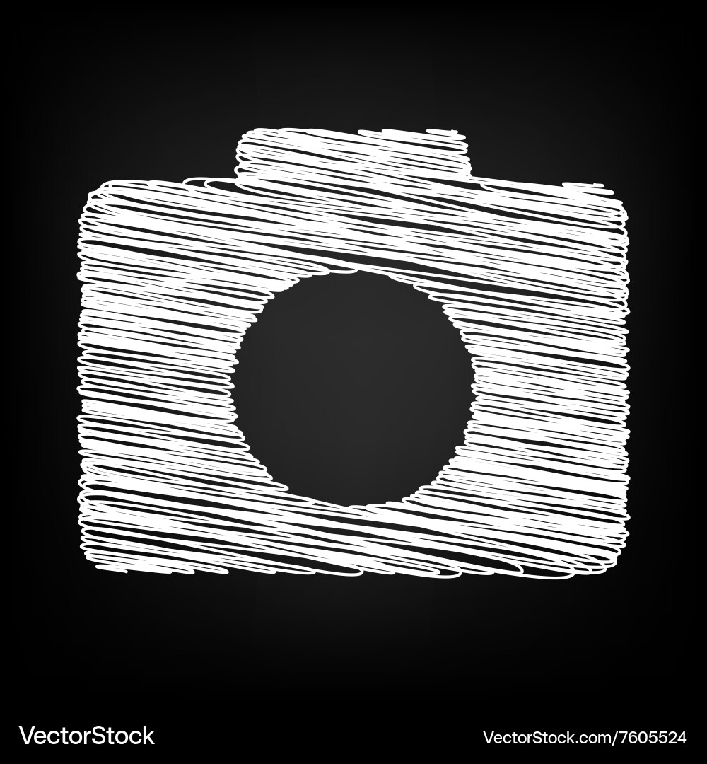 Icon with chalk effect Royalty Free Vector Image