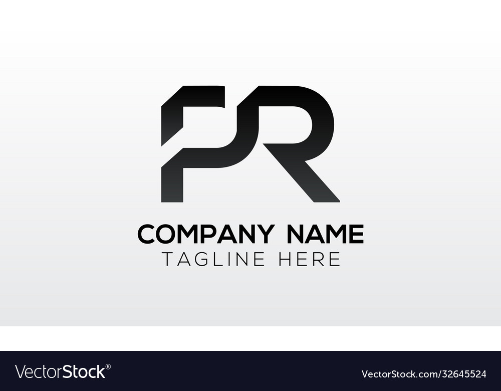 Initial pr letter logo with creative modern