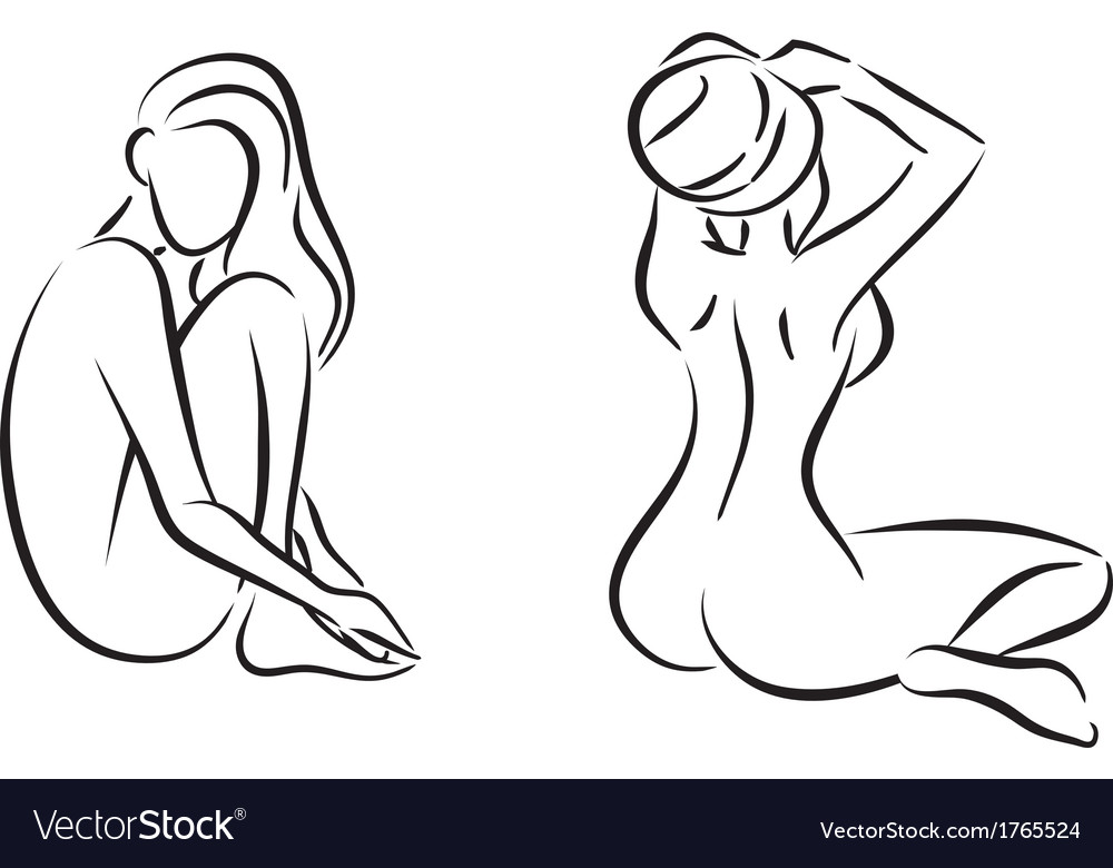 Nudes women in spa vector image. 