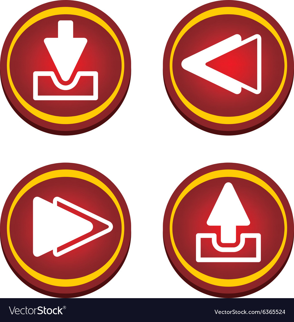 Red glossy set button