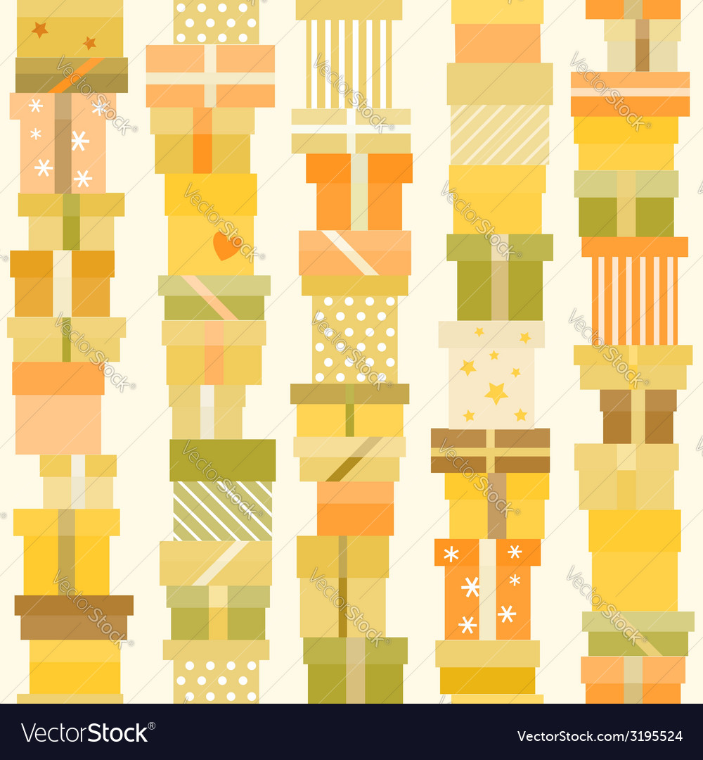 Seamless pattern with presents