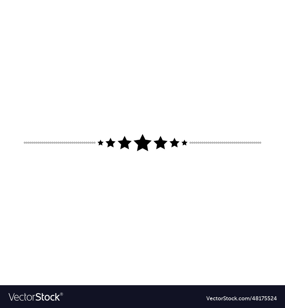 Star frame border horizontal line shape icon