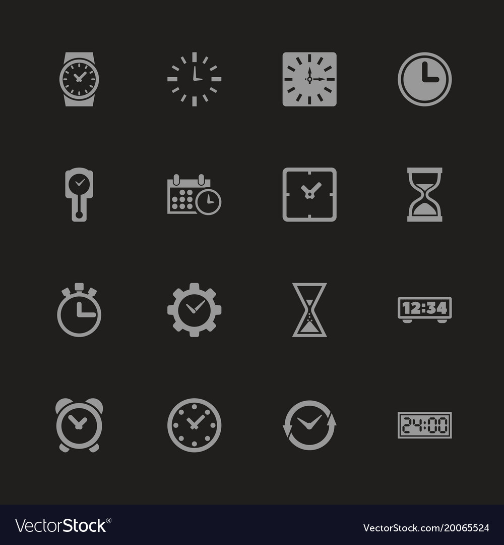 Zeit - flache Icons