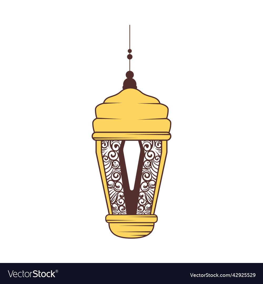 Arabic lantern decoration Royalty Free Vector Image