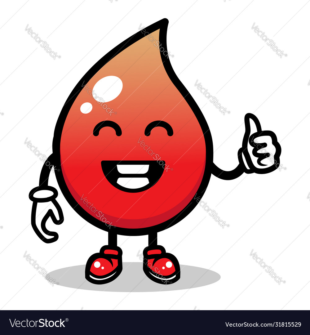 Blood mascot Royalty Free Vector Image - VectorStock