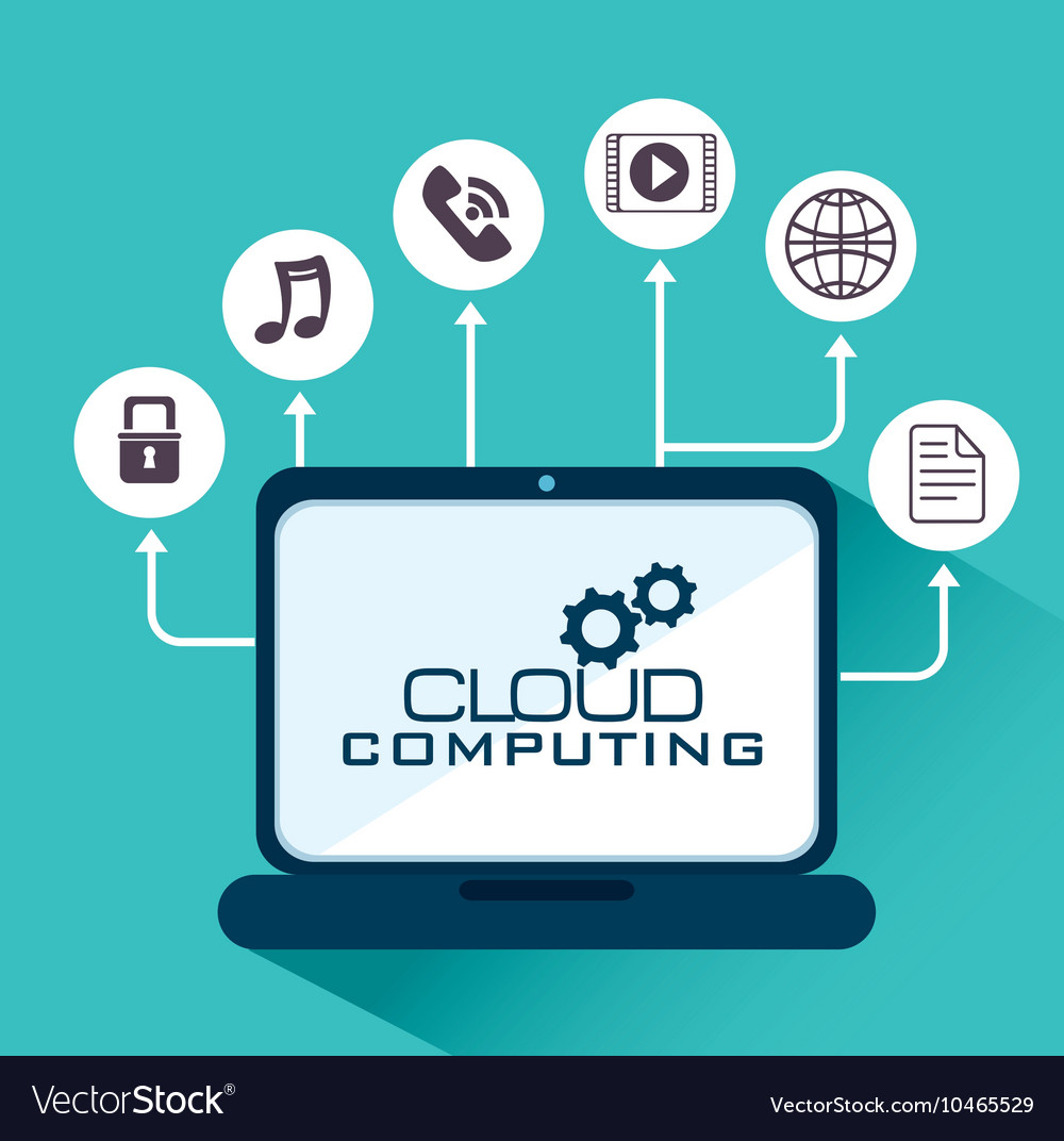 Cloud computing data icon Royalty Free Vector Image