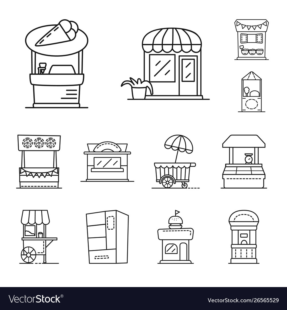 Design vending and public symbol vector image Design vending and public symbol