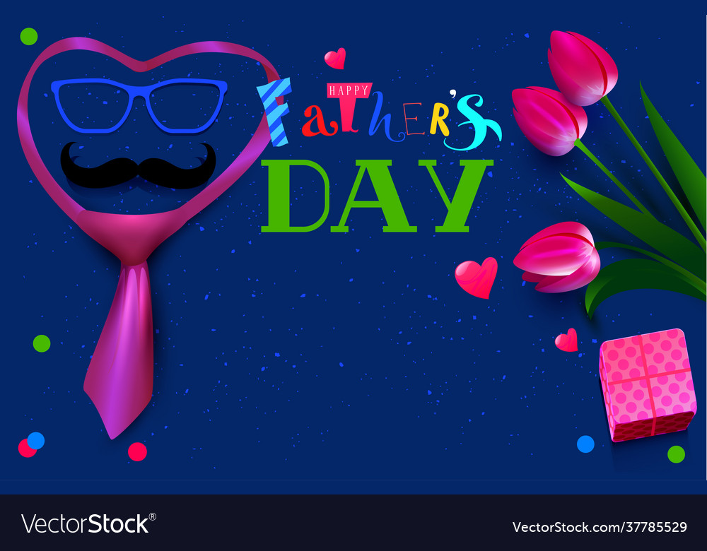 Happy fathers day template text greeting card