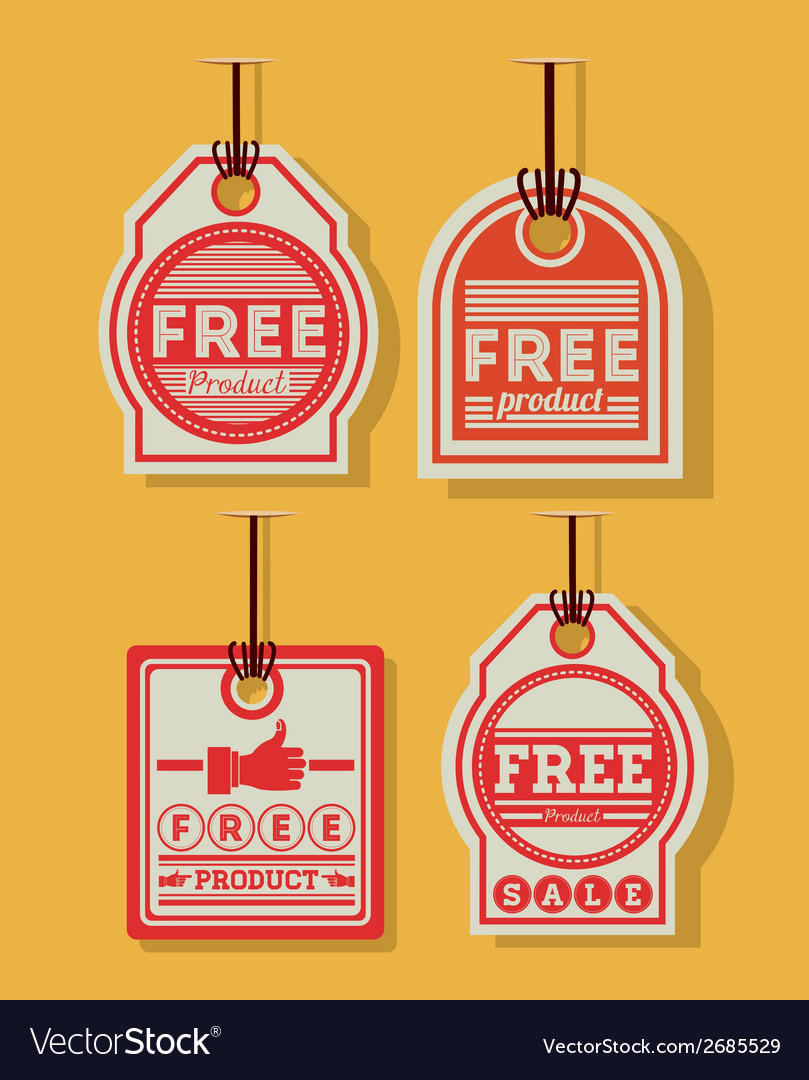 Label design over yellow background