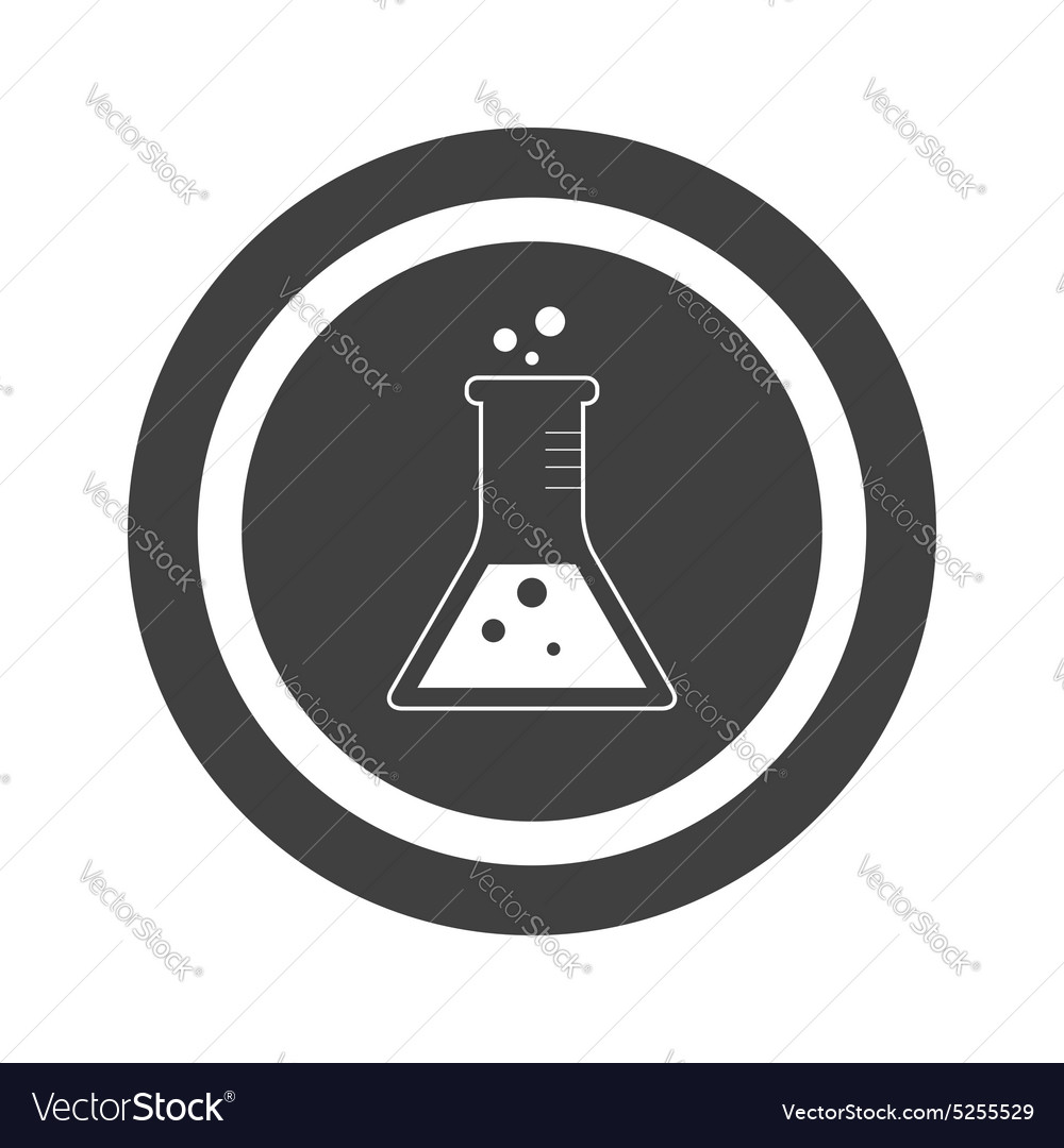 Round black conical flask sign