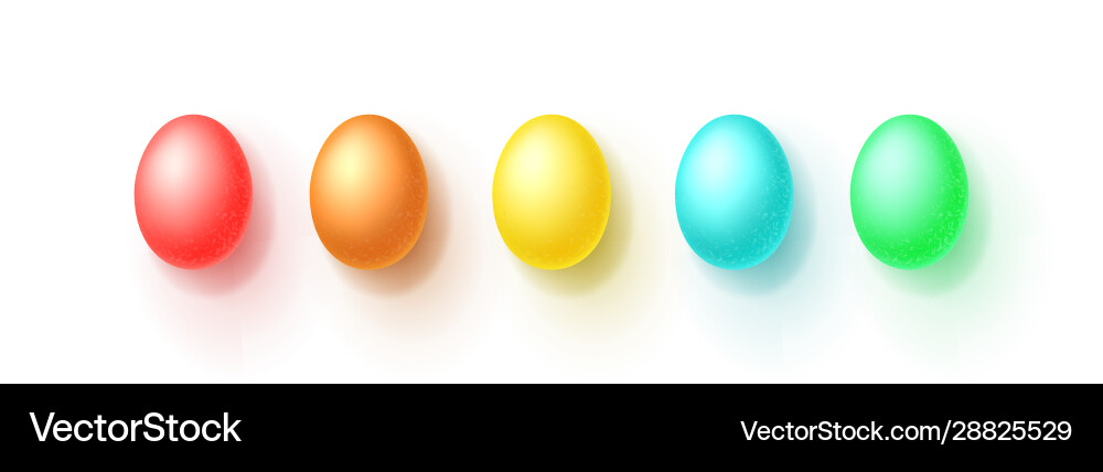 Set easter colorful eggs Royalty Free Vector Image