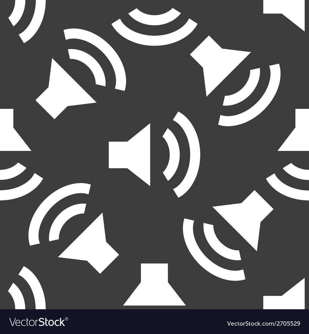 Speaker web icon flat design seamless pattern