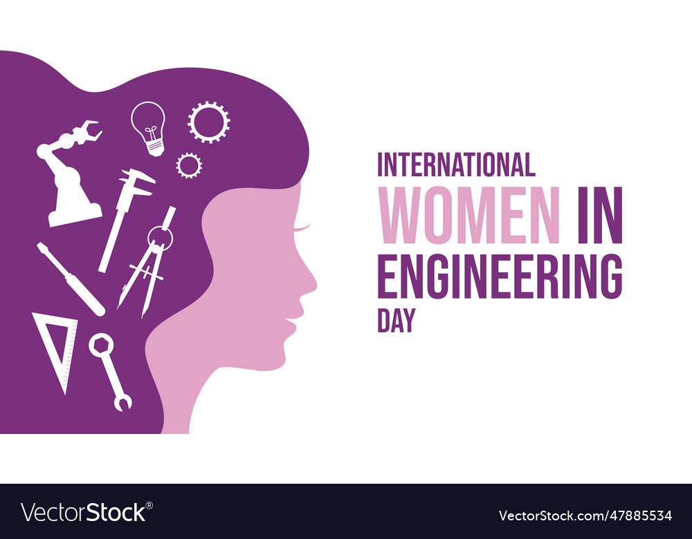 International women in engineering day poster Vector Image