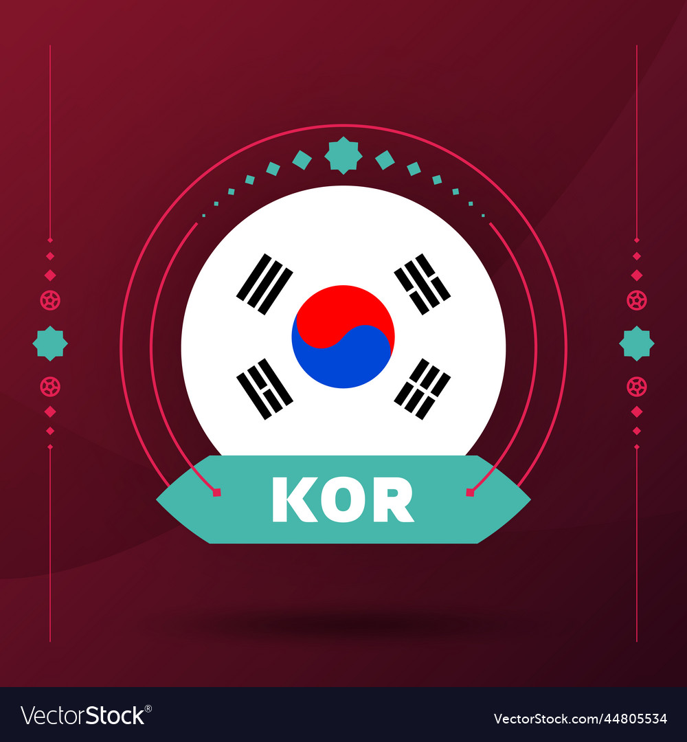 Korea republic flag for 2022 football cup