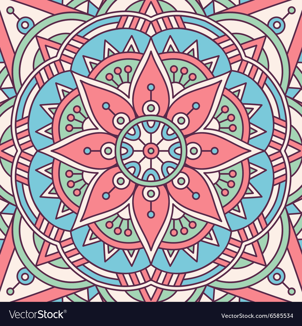 Mandala in ethnic style Royalty Free Vector Image