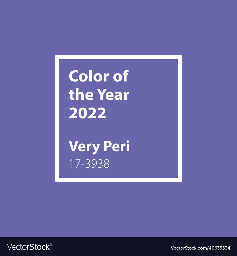 Pantone color of the year 2022 very peri color Vector Image