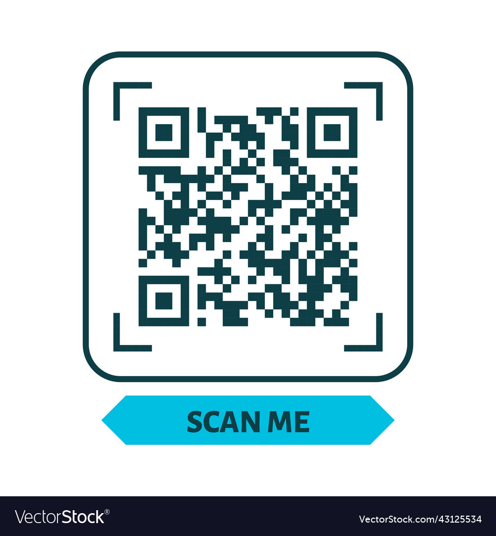 Scannen Sie mich qr Code Design für Zahlungstext vector image Scannen Sie mich qr Code Design für Zahlungstext