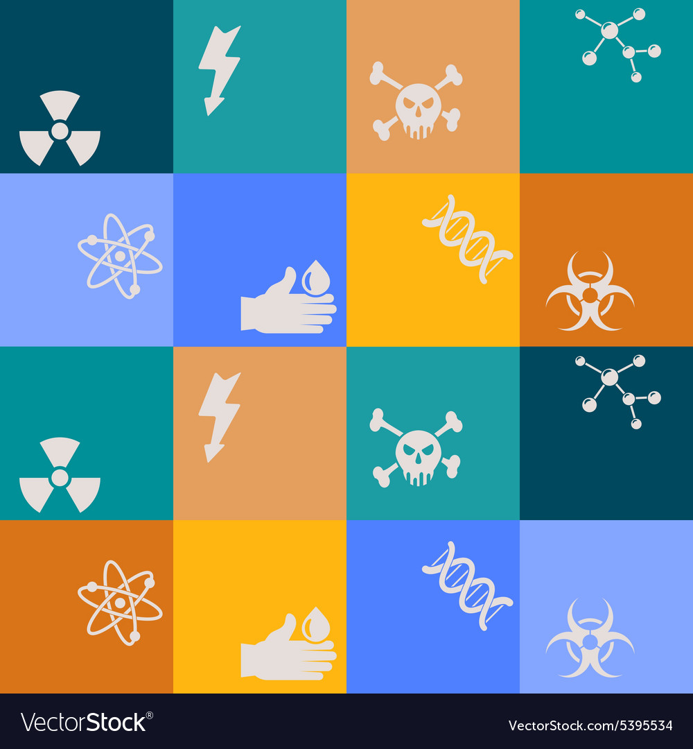 Seamless background with science icons