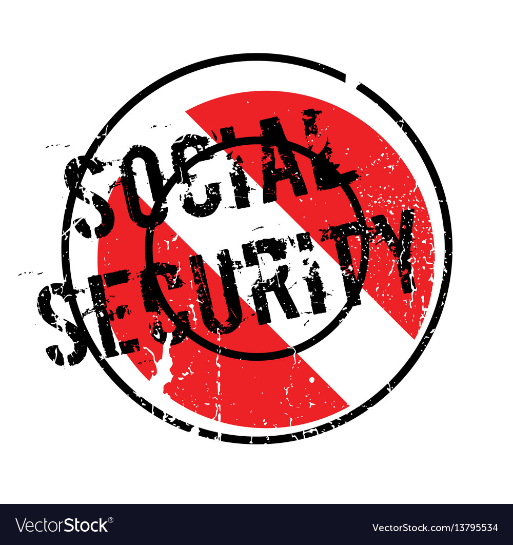 Social security rubber stamp Royalty Free Vector Image