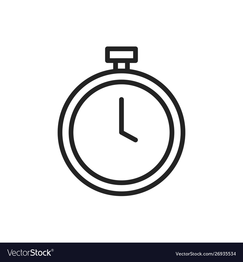 Time and clock web icons in line style timer