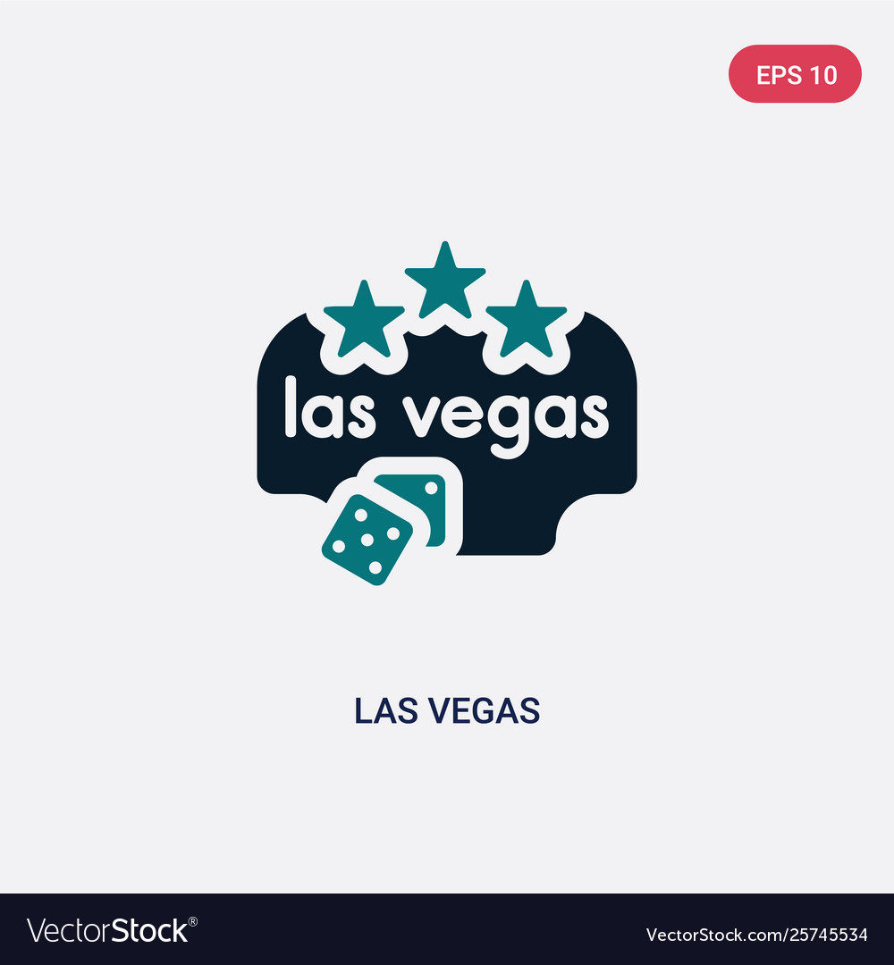 Two color las vegas icon from maps and flags