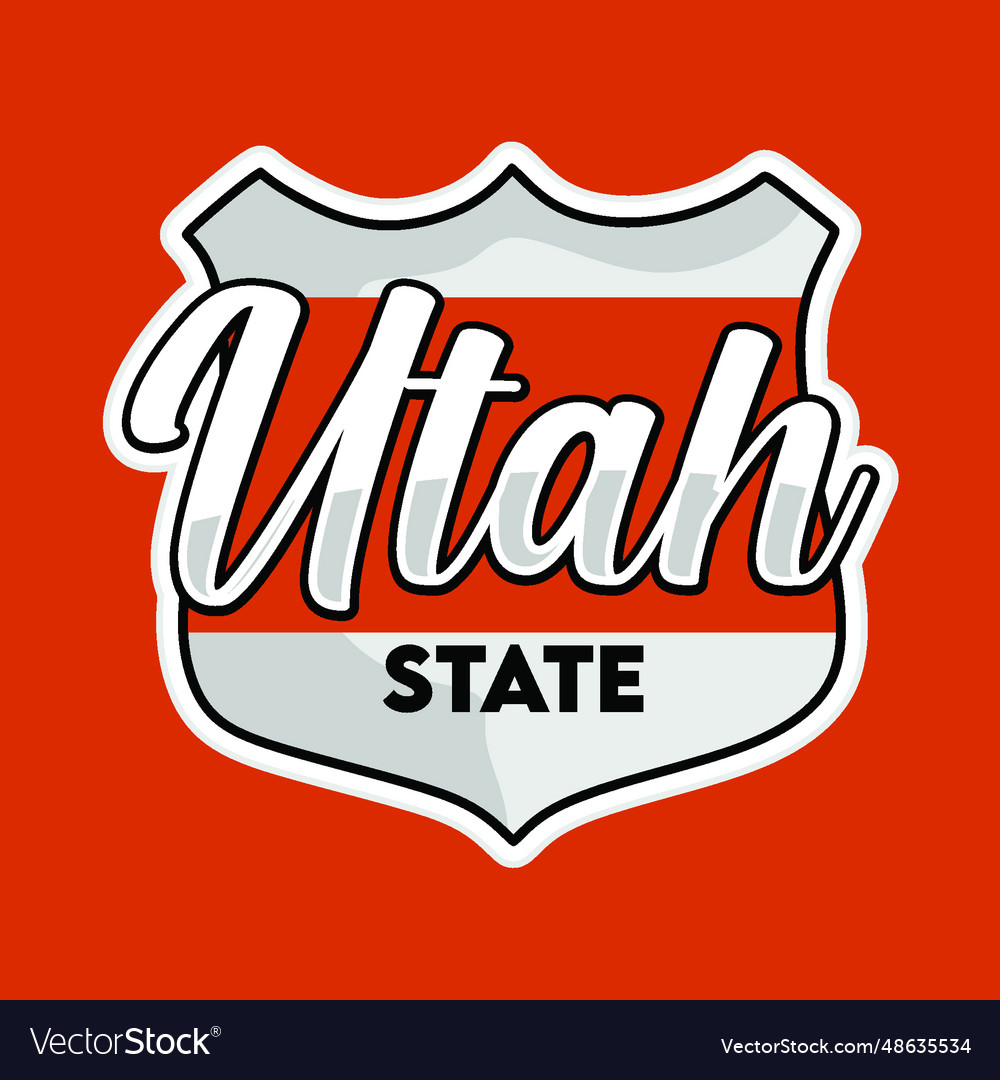 Utah state with brown background Royalty Free Vector Image