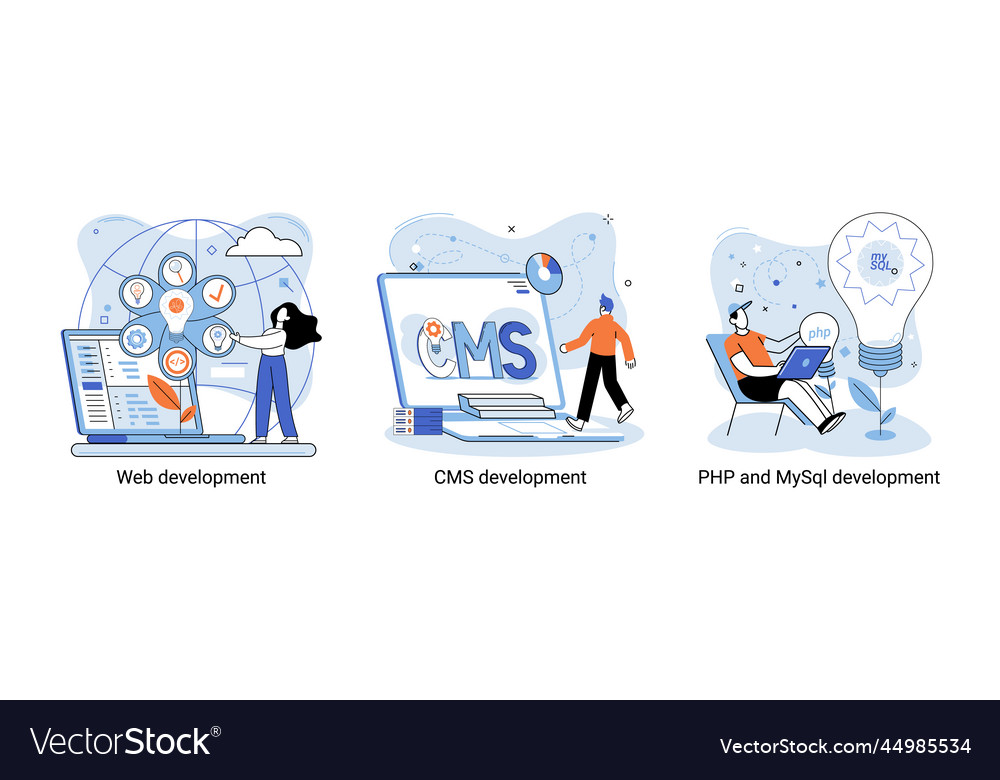 Website architecture concepts web development vector image Website architecture concepts web development