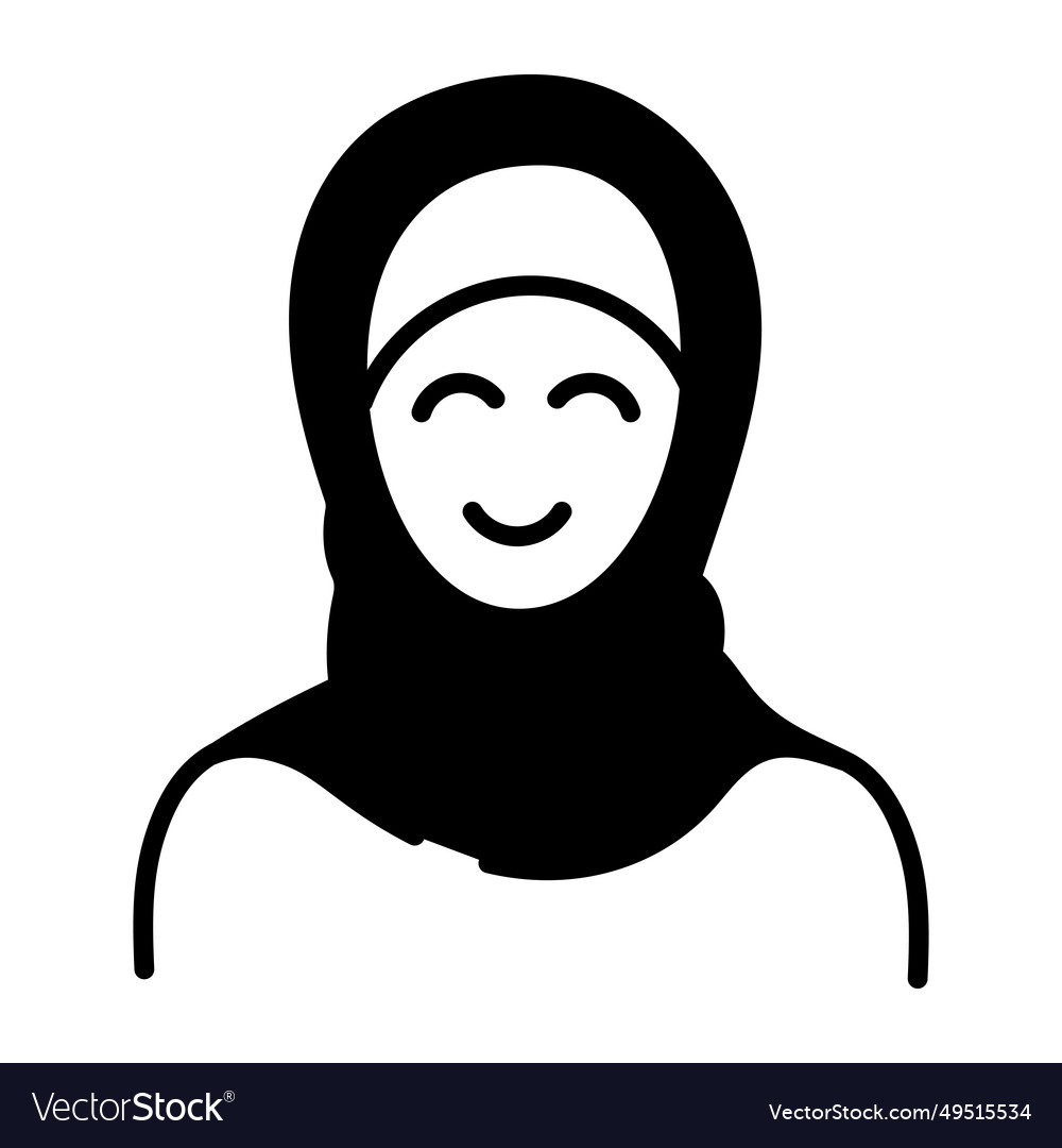 Woman hijab Royalty Free Vector Image - VectorStock