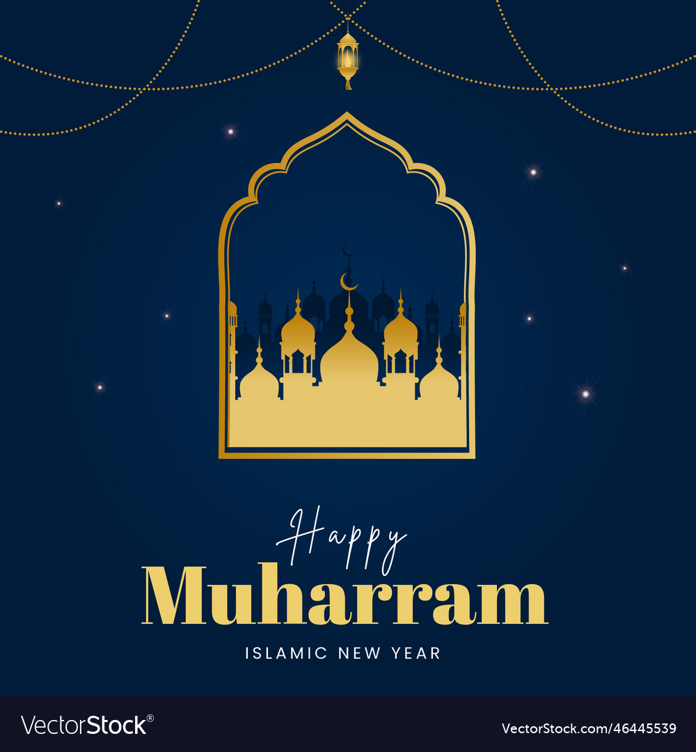 Banner design of muslim festival happy muharram Vector Image