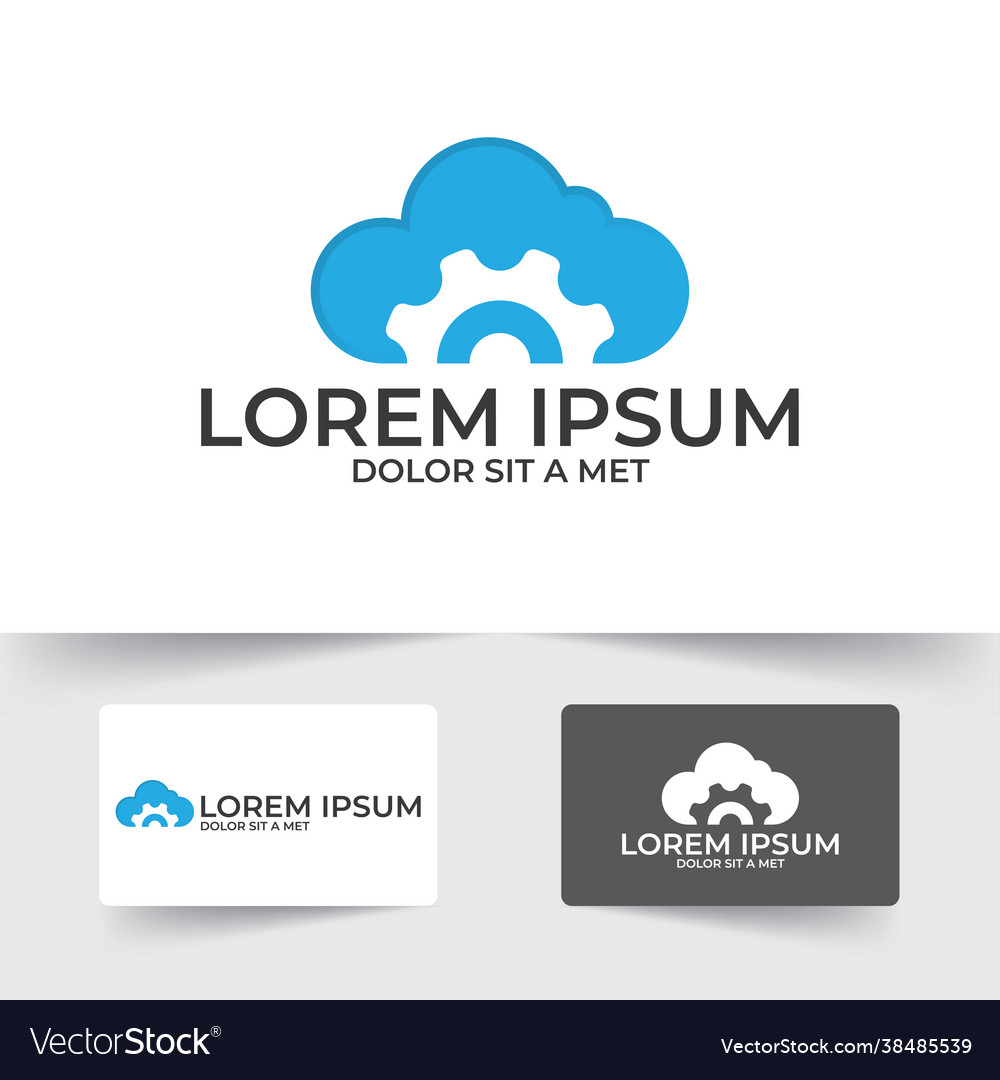 Cloud computing logo design template sky Vector Image