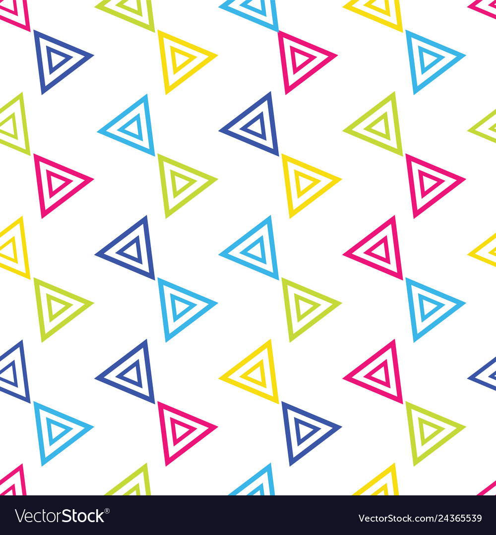 Colorful triangular seamless repeat pattern vector image Colorful triangular seamless repeat pattern
