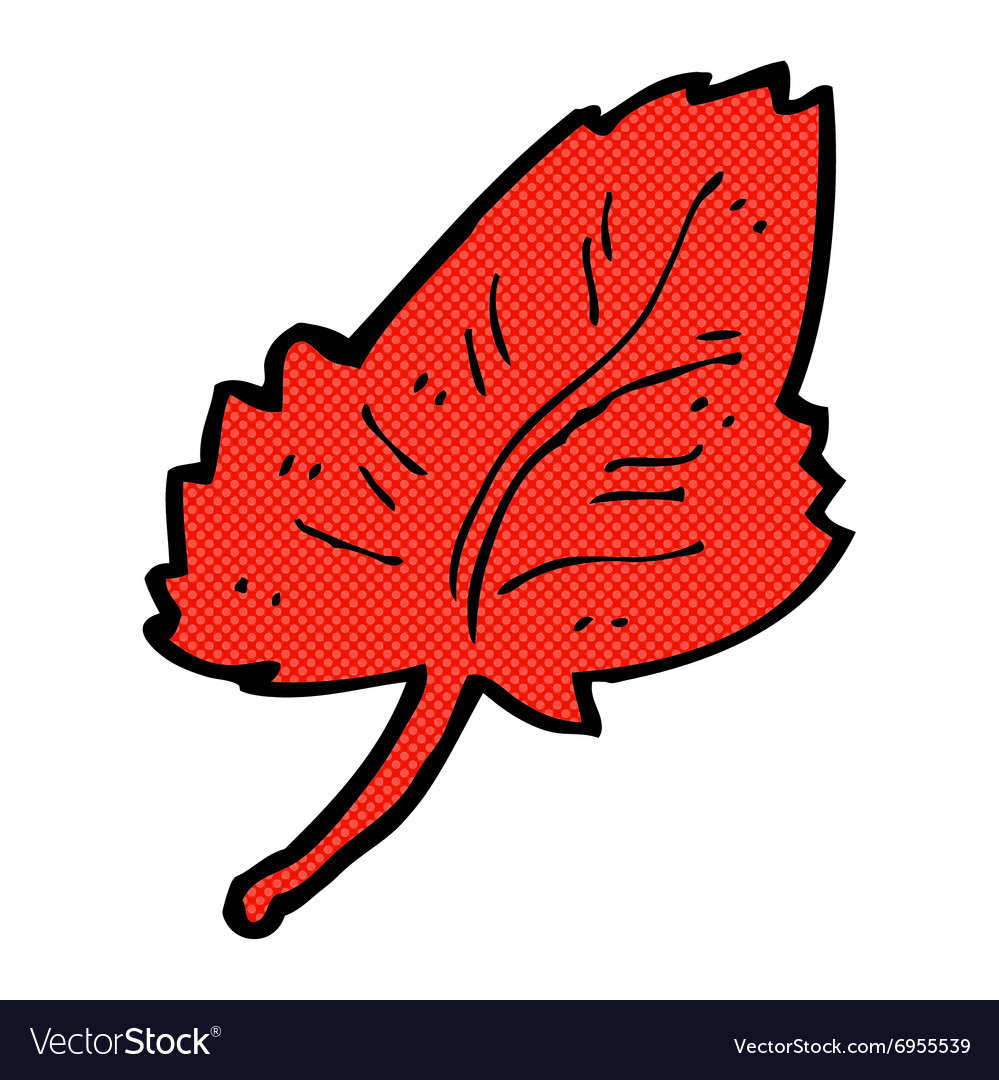 Comic Cartoon Leaf Symbol Royalty Free Vector Image