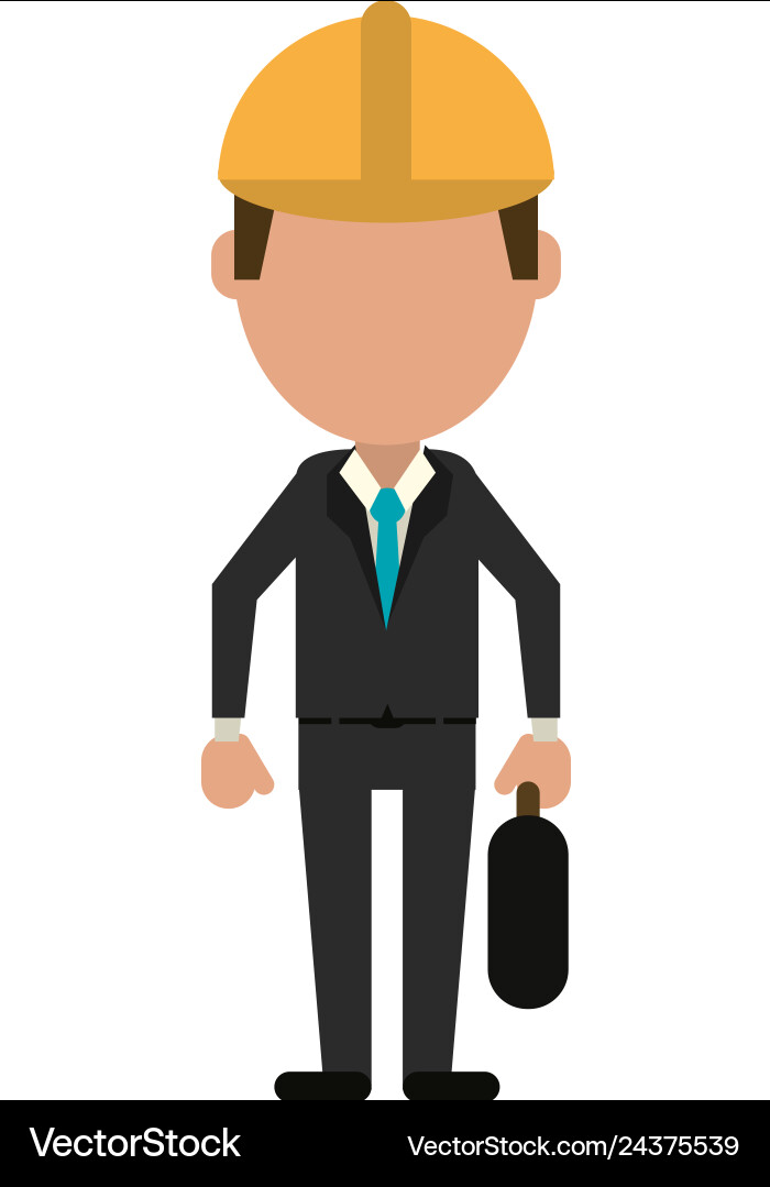 Construction worker avatar Royalty Free Vector Image