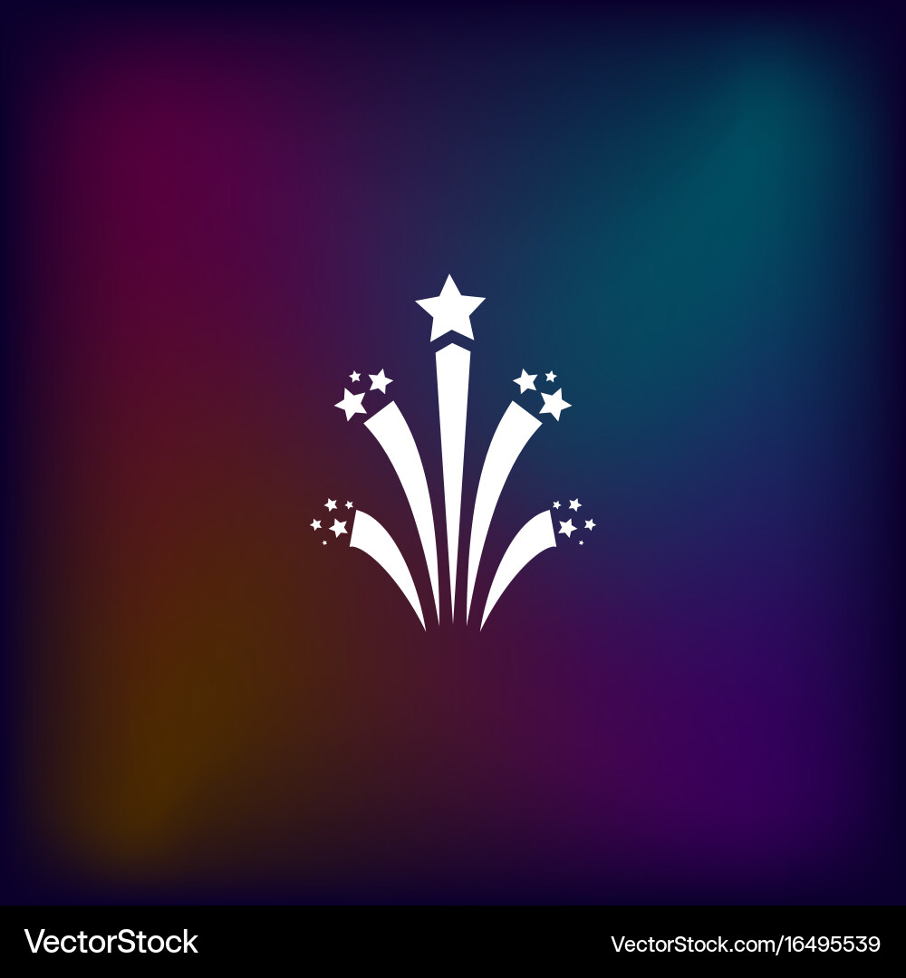 Flat firework icon Royalty Free Vector Image - VectorStock