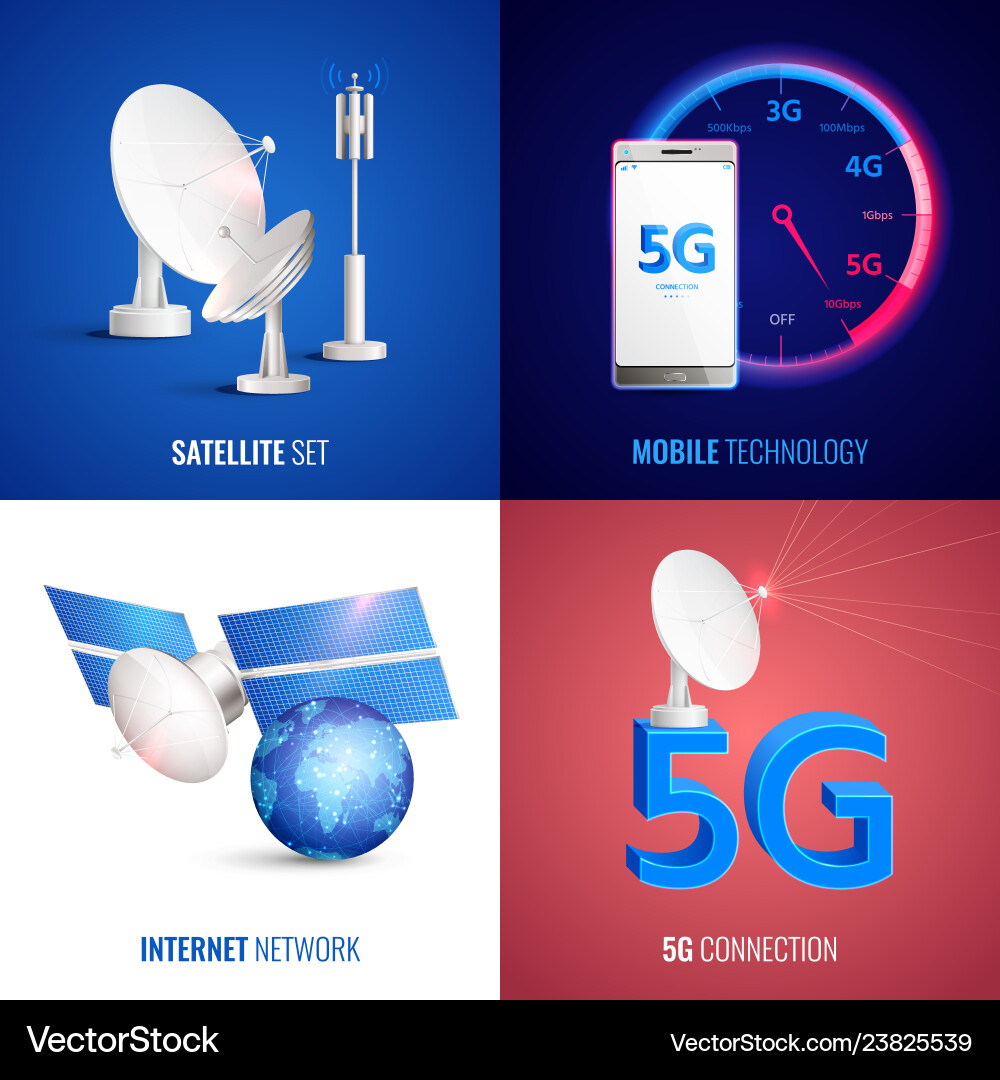 Futuristic technology 2x2 design concept Vector Image