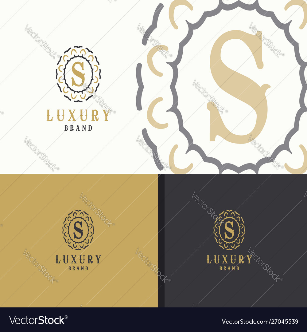 Luxury letter s monogram logo design