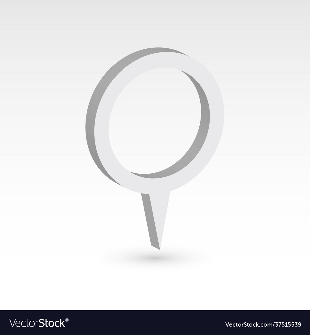 Map pointer - 3d object vector image Map pointer - 3d object