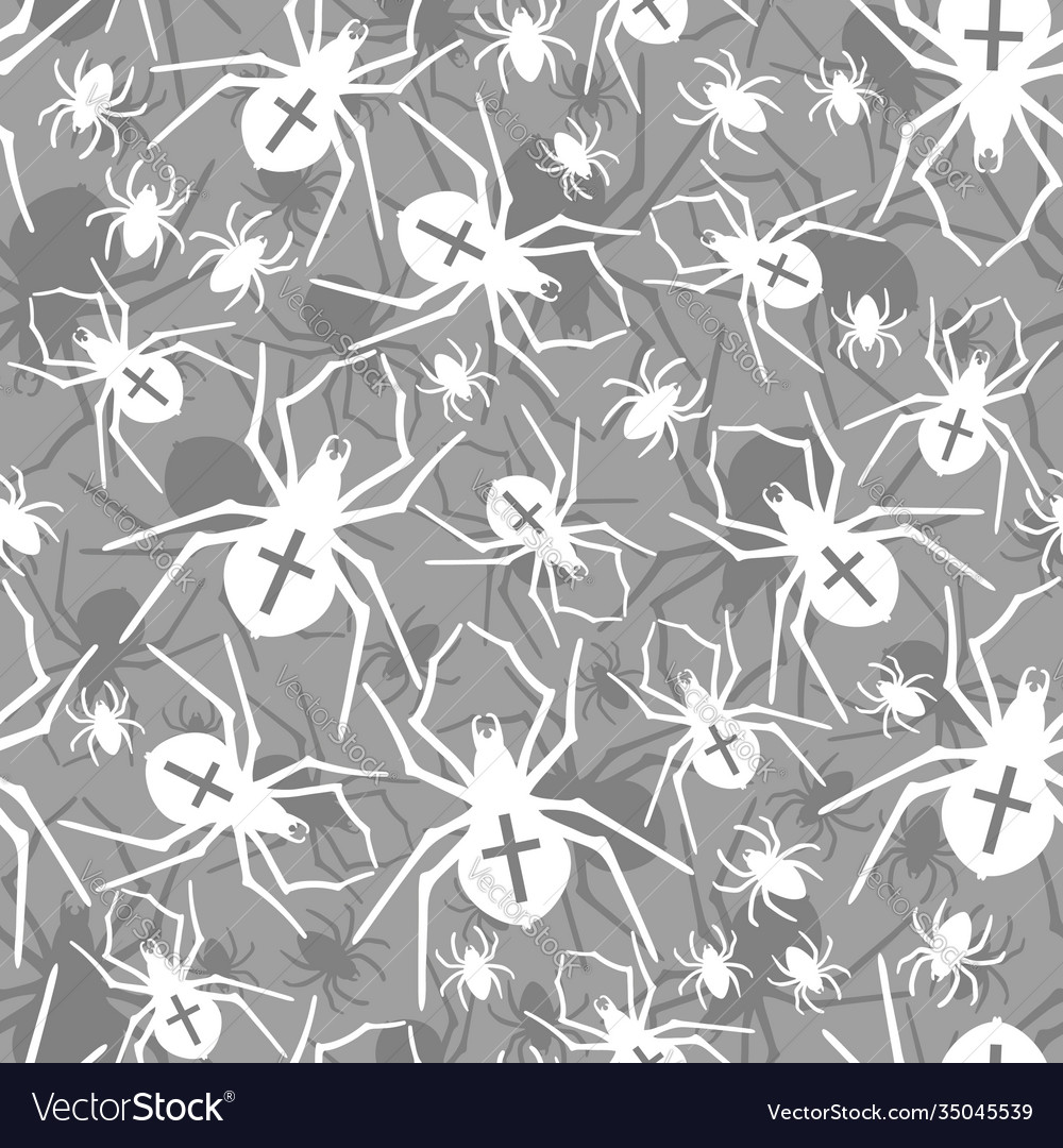 Seamless pattern with spiders vector image Seamless pattern with spiders