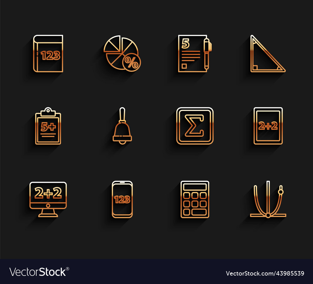 Set line graph schedule chart diagram book vector image Set line graph schedule chart diagram book