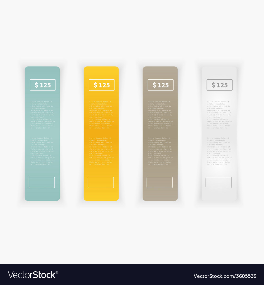Set of Blank Rectangle Labels